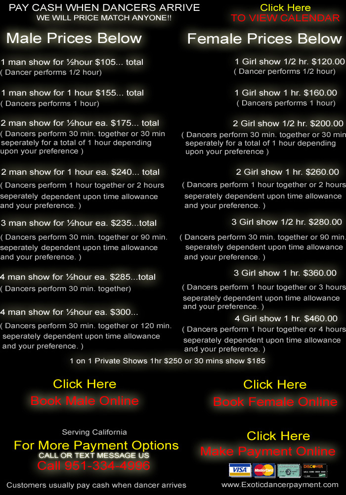 Costs For Black Strippers Long Beach Ca.